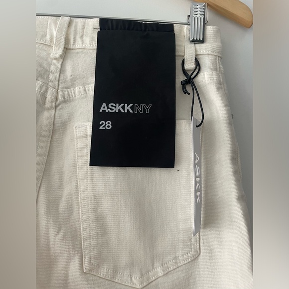 NWT anthro/AskkNy blue flare white jeans - Picture 4 of 7